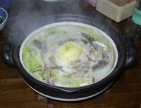 旬の白菜と豚肉のさざんか鍋